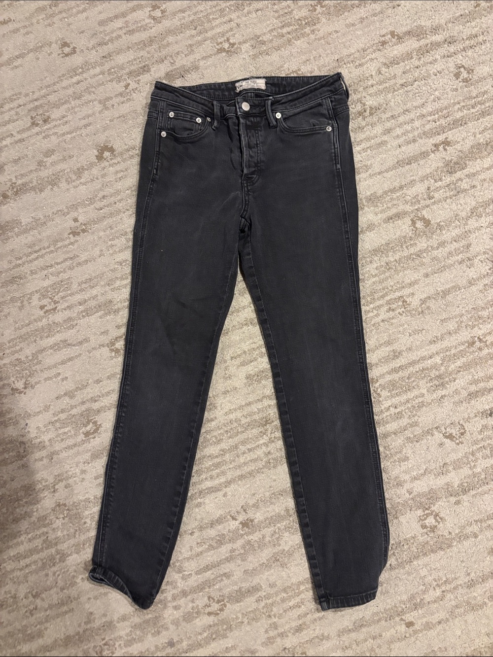 Free People Washed Black Skinny Jeans
